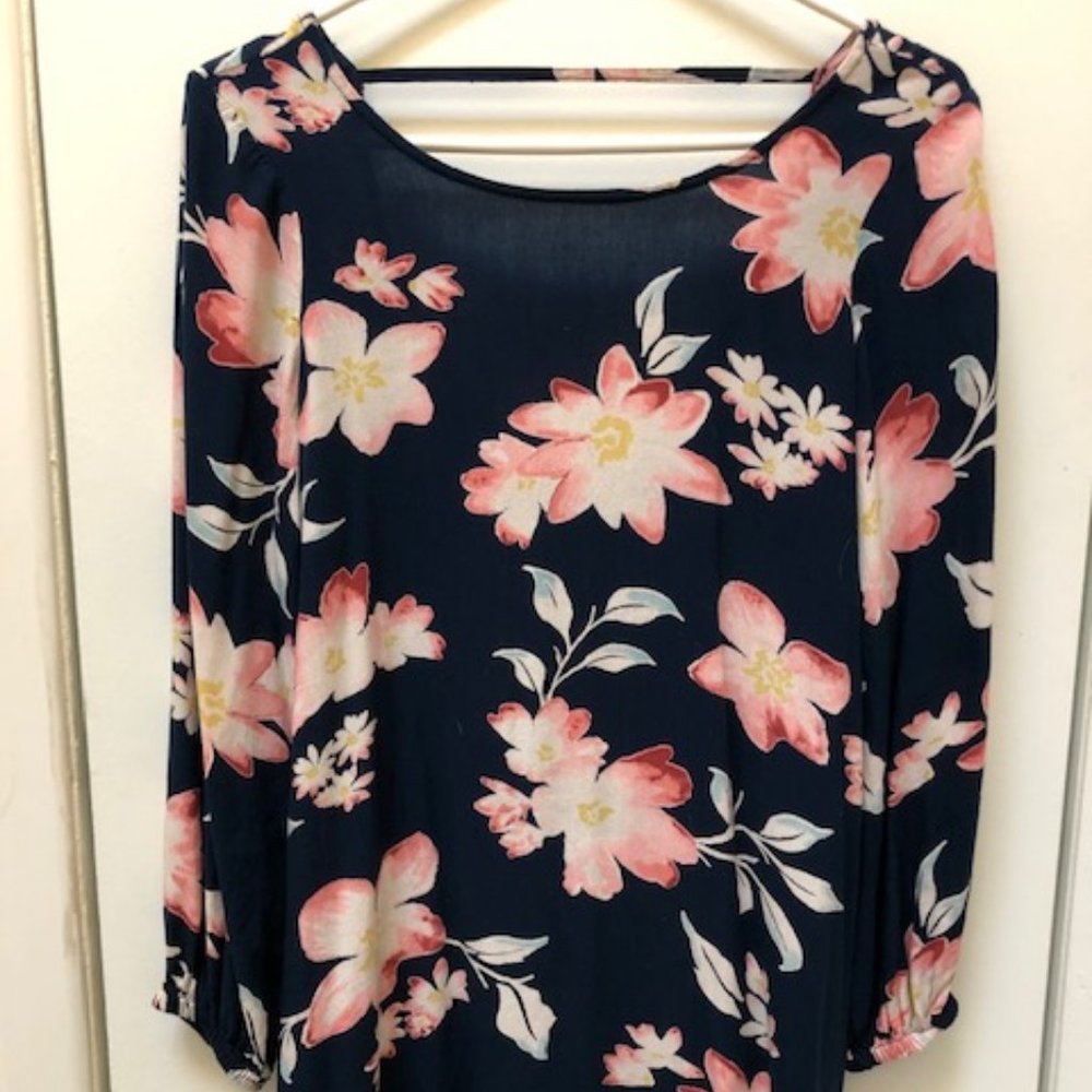 BILLABONG Long Sleeve Floral Dress